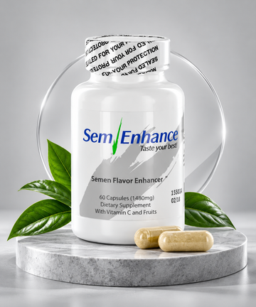 SemEnhance Semen Flavor Enhancer – Dietary Supplement with Vitamin C & Fruits (60 Capsules, 1480mg)